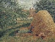 Camille Pissarro nap of the peasant woman painting